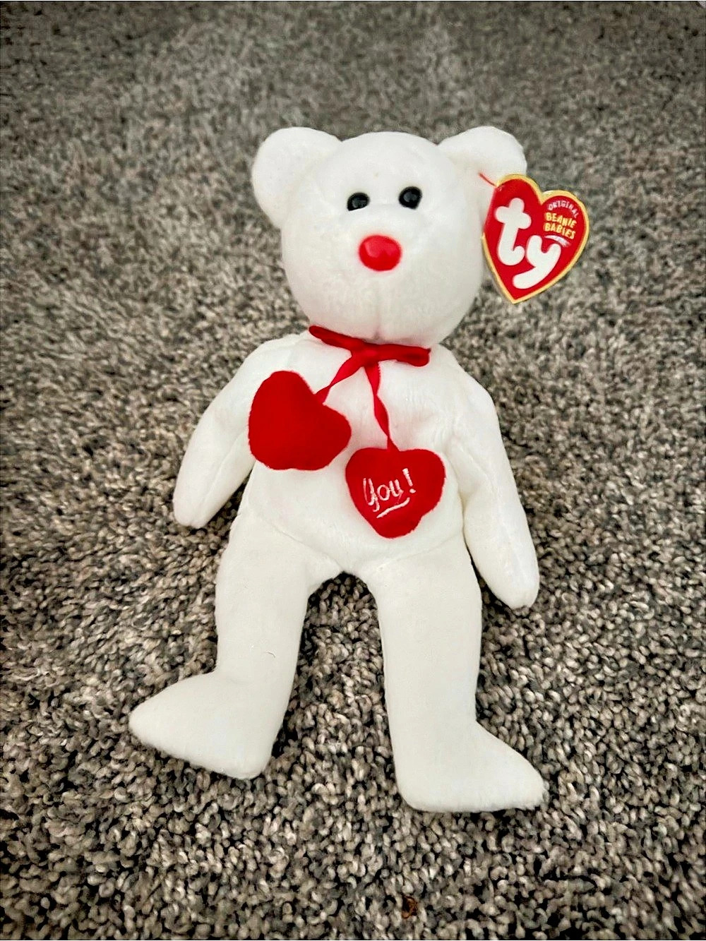 Ty Valentina the Bear Beanie Baby Plush White & Red. I have 200 beanie babies I